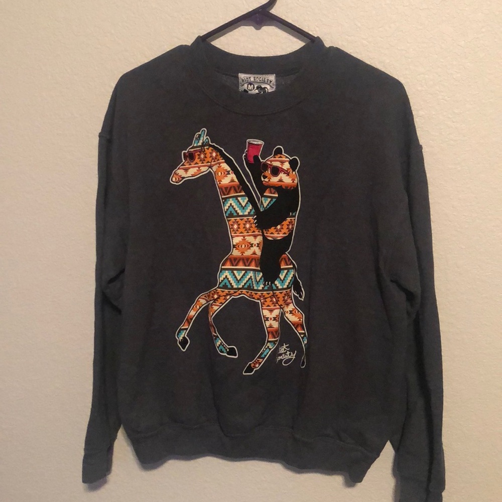 Riot society crew neck hoodie